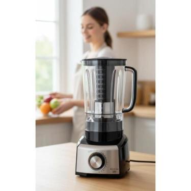 Imagem de Liquidificador Potente 3L Inox 6 Lâminas 1200W - Preto - Congratulatio