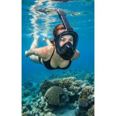 Imagem de Máscara Snorkel Full Face Visão 180º C/ Suporte Câmera - Congratulatio