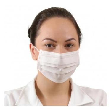 Imagem de Mascara tripla branca tnt pacote 50un prevemax