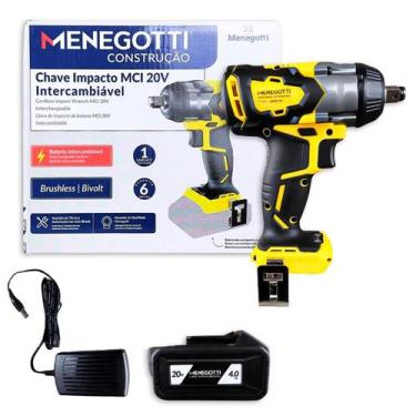 Imagem de Chave De Impacto Menegotti MCI20 20V 350Nm 2500RPM Motor Brushless LED