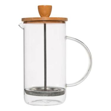 Imagem de Cafeteira Prensa Francesa Vidro Tampa de Bambu 600ml Mimo Style