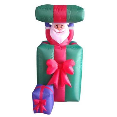 Imagem de Papai Noel Inflavel C/ Movimento Presente 180 Cm - Chrtmas & Co - Niaz