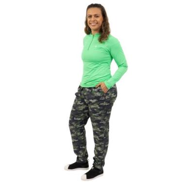 Imagem de Calça Esportiva Feminina Fishing Co Proteção FPS UV50+ Estampada Exérc