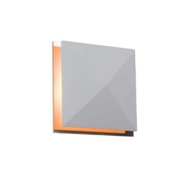 Imagem de Arandela Madeira Branca com Fundo Cobre Diamante 16x16x5,2cm - ACCORD