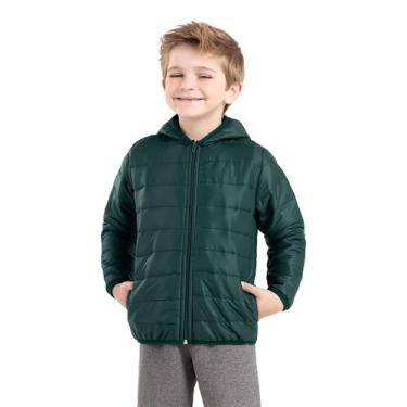 Imagem de Jaqueta Casaco Infantil Frio Menino Bobojaco Verde Rovikids, Verde, 14