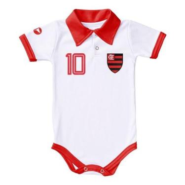 Imagem de Macacão Body Gola Polo Infantil Bebe 0 a 12 Meses Clubes Brasileiros F