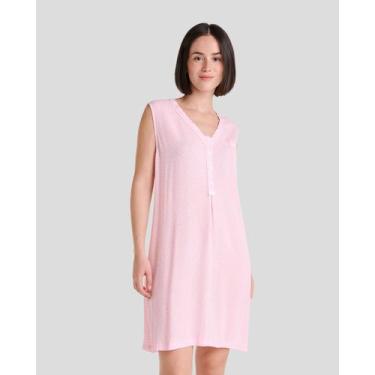 Imagem de Camisola Feminina Jacquard Macia Rosa Lohe, Rosa, P
