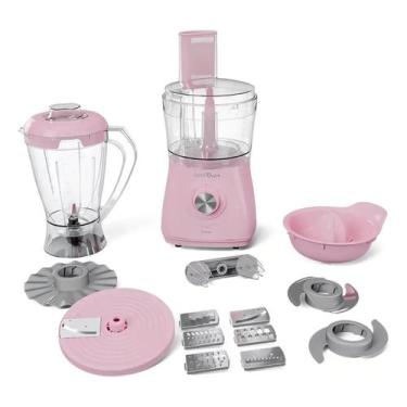 Imagem de Multiprocessador Liquidificador Britânia 12 Em 1 1000w Cor Rosa, 110V