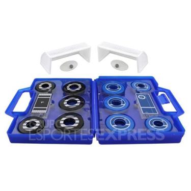 Imagem de Maleta Futebol De Botão Klopf com 2 Times Preto e Azul Cód. 4131