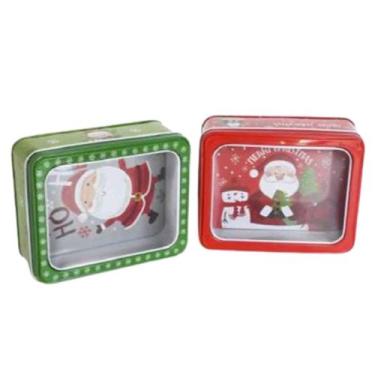 Imagem de Lata de Metal Decorativa de Natal 13.5x11x5cm Sortido - LNS