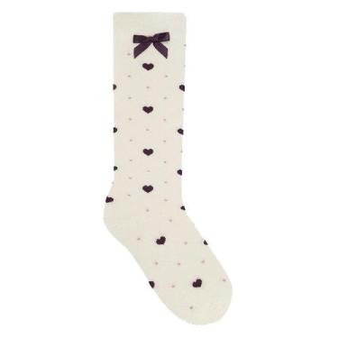 Imagem de Meia Infantil Selene 3/4 com Aplique Lacinho Bege - 2150, 29/34