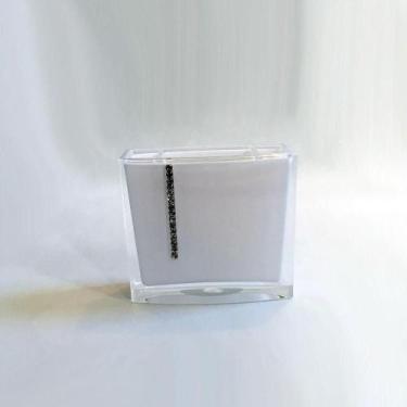 Imagem de Porta Escova Em Acrílico Com Strass BA7001 - Branco - INFINITY
