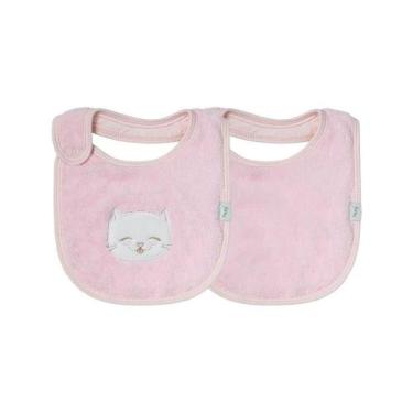 Imagem de Kit Com 2 Babadores Hug Gatinho Rosa, Único, Rosa