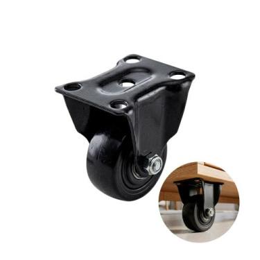 Imagem de Rodizio Fixo Roda de 40mm Preto Rolamento Duplo - Colson, Preto