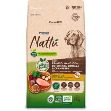 Imagem de Ração Seca Premier Nattú para cães adultos sabor frango com mandioca, 