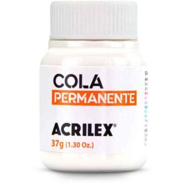 Imagem de Cola Pano Permanente Tecido Acrilex Pote 37G Caixa com 12