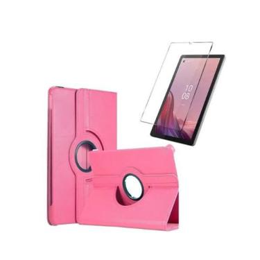 Imagem de Capa Giratória 360º Para Tablet Lenovo Tab M9 Película Cor Rosaclaro -