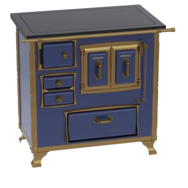 Imagem de Fogao a Lenha Venax GII n 1 Renaissance Premium Azul SD
