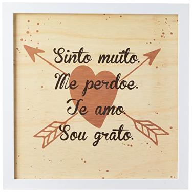 Imagem de Arte Maníacos Quadro decorativo com moldura caixa branca em Madeira - HNP 024 - 30x30cm