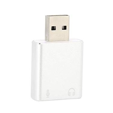 Imagem de Zopsc Placa de áudio externa USB macho/fone de ouvido e microfone fêmea adaptador de placa de som de liga de alumínio para computador desktop/notebook