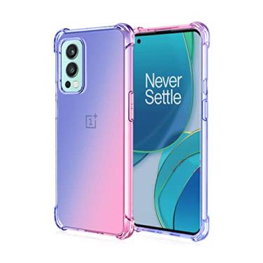 Imagem de Estojo de TPU para airbag de cor híbrida para Oneplus 10 Nord 2 Nord2 9 9R 8T 8 Nord CE N10 N20 N100 5G Capa protetora à prova de choque, azul e rosa, para Oneplus 10 pro