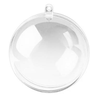 Imagem de Esfera Bola Acrílica Transparente Desmontável 6,5 Com 50Un