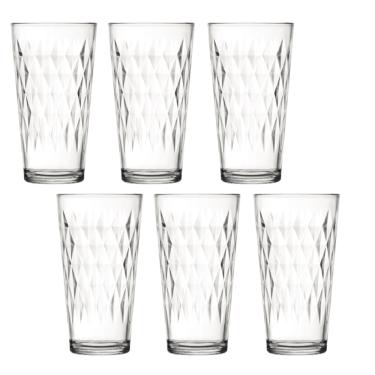 Imagem de Copo Vidro 350ml Vitrage Suco Agua Glamour Luxo Nadir - 6 Un