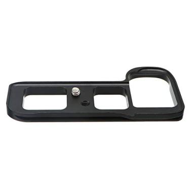 Imagem de HITHUT Placa de base de metal de liberação rápida para Sony A7M3 A7III A7RIII A7R3 A9 com parafuso de 1/4" e chave hexagonal preta