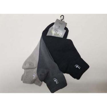 Imagem de Kit 3 Pares de Meia Soquete Cano Baixo Lupo 3223 Tamanho: 45 a 48