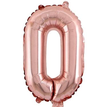 Imagem de Balão de número metalizado rose gold gigante - 75cm (CLIQUE e Escolha seu número) (0)