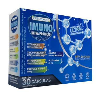 Imagem de Previnavit Imuno Ultra Proteção com 30 cápsulas IDN Labs 