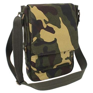 Imagem de Rothco Bolsa de tecido militar de lona vintage, camuflagem da floresta