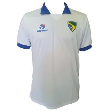 Imagem de Camiseta Topper Brasil Retro ii Msculino - Branco