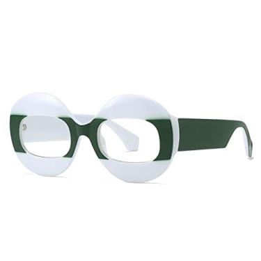 Imagem de Moda armação redonda peça branca guarda-sol combinando cor individual óculos de sol óculos de sol, C12, tamanho único