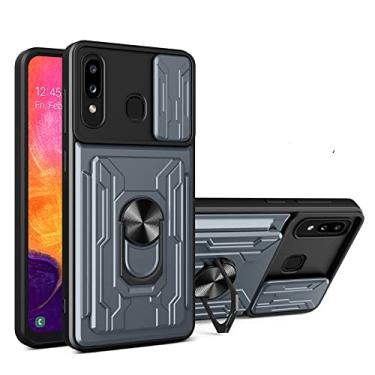 Imagem de Para Samsung Galaxy A10S A20 A20S A21S A30 A30S A31 A50 A50S A51 A71 Case Anti-drop Armor Stand Anel Slide Camera Slot Cover, Cinza, Para Galaxy A31