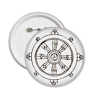 Imagem de Cultura Religião Leme Alfinetes Redondos Emblema Botão Decoração Acessório 5 peças