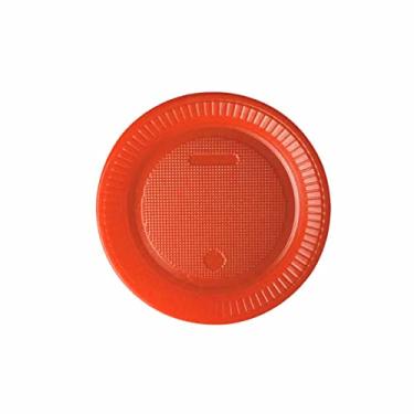 Imagem de Prato Raso Descartável Bellocopo Colorido 15cm 10und - Vermelho