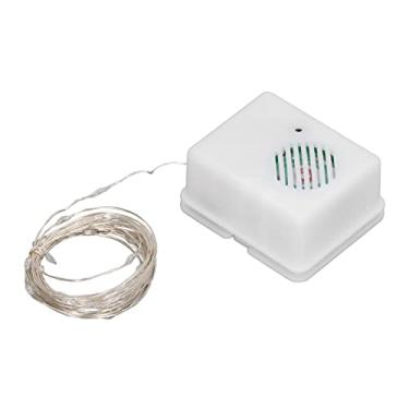 Imagem de Luzes Musicais de Natal Cordão de Lâmpadas Externas Operadas por Bateria Luzes Decorativas de Cordão de Natal para Pátio (Luz colorida)