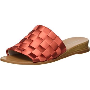 Imagem de Kenneth Cole Sandália feminina Joanne Slide de cetim, Terra, 7 M EUA, Terra, 36
