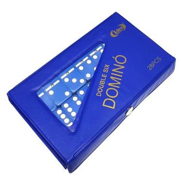 Jogo de Domino Extra Grosso Profissional 12 mm 28 peças Na Lata