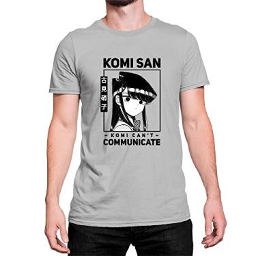 Imagem de Camiseta Anime komi San 100% Algodão Cor:Cinza;Tamanho:G