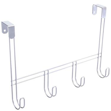 Imagem de Cabide com 4 Ganchos de Porta E Armário Para Roupas Toalhas