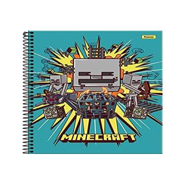 Imagem de Caderno Brochura 1/4 Capa Dura Minecraft 80Fls. Pacote Com 10-96248
