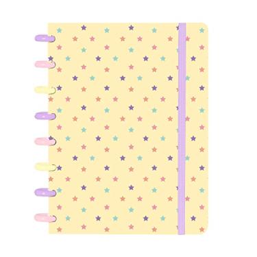 Imagem de Caderno Disco IsCool Inteligente A5 Candy Estrelas Amarelo