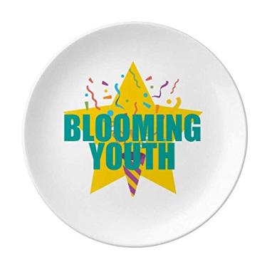 Imagem de Prato de Criação Vitalidade Juvenil Decorativo de Porcelana Salver Prato de Jantar