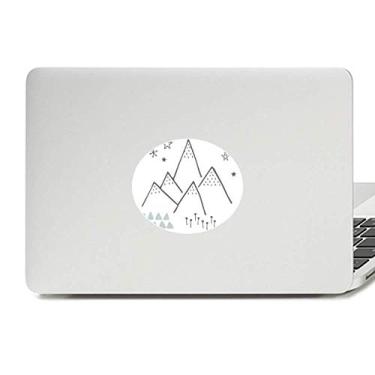 Imagem de Adesivo de notebook com estampa de estrela de folhas de montanha e grama de estrela