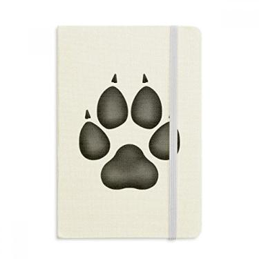 Imagem de Lindo caderno de garras de cachorro padrão preto oficial de tecido capa dura diário clássico