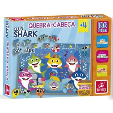 Imagem de Jogo Quebra Cabeça Club Shark Com 108 Peças - Brincadeira De Criança
