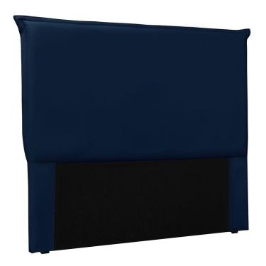 Imagem de Cabeceira Queen 1,60m Barcelona Suede Azul Marinho - Pallazio