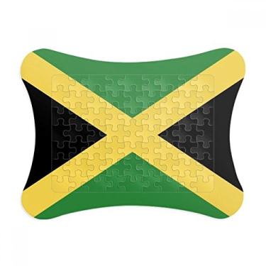 Imagem de Jamaica Bandeira Nacional América do Norte Moldura de quebra-cabeça Decoração de Imagem Enfeite de jogo
